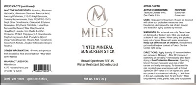 Package Label - miles 220
